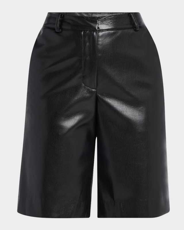 Katina Vegan Leather Bermuda Shorts